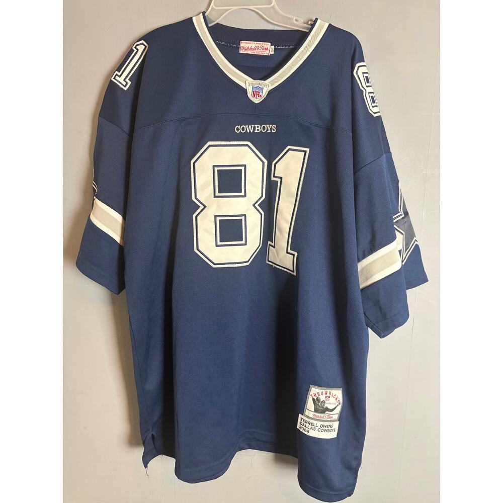 M&N Terrell Owens Dallas Cowboys 2006 USA Authentic Jersey Size 56 Blue